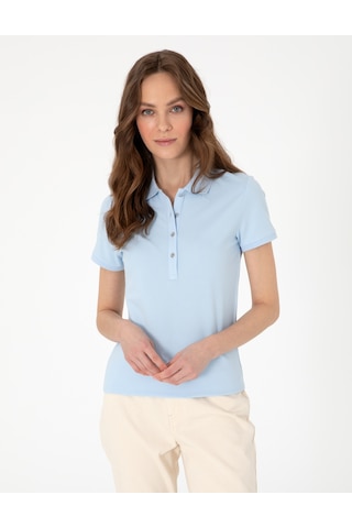 Pierre Cardin Kadın Mavi Tişört Basic 50325456-vr248