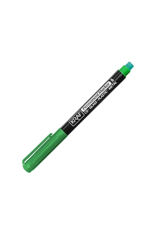 Kraf Permanent Marker Kalemi, Yeşil, Silgili, Suya Dayanıklı, S Uç, Cd/dvd/cam/plastik/metal İçin, 12'li Paket