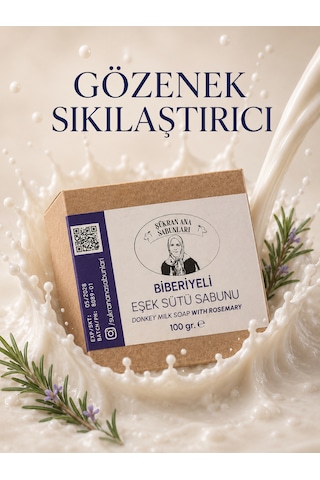 Biberiyeli Zeytin Yağlı Eşek Sütü Sabunu 100 Gr