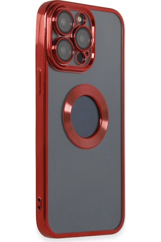Apple Uyumlu iPhone 14 Pro Max Kılıf Slot Silikon Kırmızı