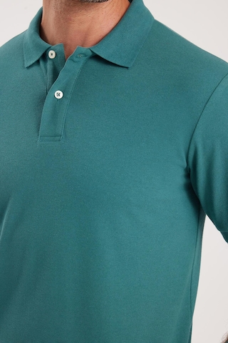 Tudors Erkek Slim Fit Dar Kesim Pamuklu Yumuşak Dokulu Serin Tutan Kumaş Düz Pike Yeşil Polo Yaka Tişört-33701 Yeşil