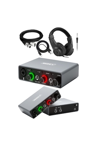 Glx-700gr-h Üst Segment Usb Stüdyo Ses Kartı 2 Giriş 2 Çıkış 24bit/192khz Kulaklık Ve Kablo Dahil