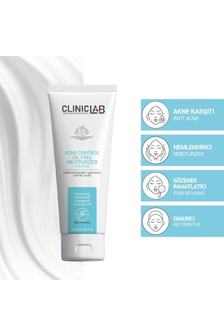 Cliniclab Akne Eğilimli Ciltler için Yağsız Nemlendirici Krem 40 ML
