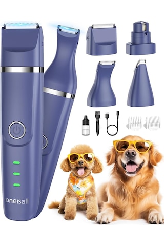 4-ın-1 Sessiz Kesme Makinesi, Köpek Ve Kedi Bakımı, Şarj Edilebilir, Pati Düzeltici