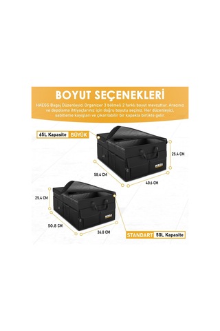 Tr Araba Bagaj Çantası, Araç İçi Düzenleyici Organizer, Katlanabilir Oto Bagaj Düzenleyici, Oto Aksesuarları, Sa Genel