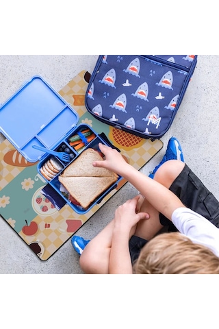 Matgo School Beslenme Saati Çilekli Sıvı Geçirmez Beslenme Matı Kaymaz Yıkanabilir Okul Yemek Pad 35