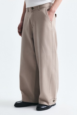 Vamos Relaxed Fit Pantolon Koyu Bej