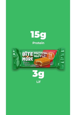 Bite&more Protein Waffle 55 Gram X 12 Adet Tiramisu