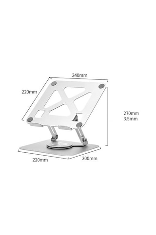 Taşınabilir Katlanabilir Folding Alüminyum Notebook Stand Alüminyum Ayarlanabilir Açı Ve Katlanabilir Portatif Rahat Kullanım 11 İnç 17 İnç Dizüstü Bilgisayar Ve Laptop Stant X2 1
