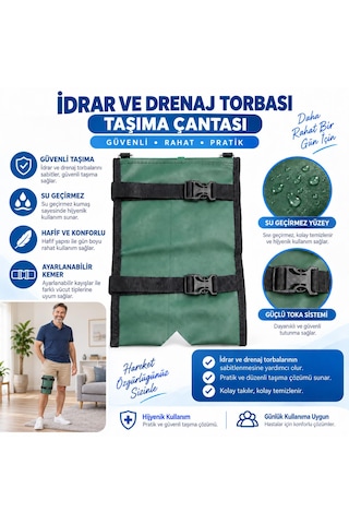 Idrar Ve Drenaj Torbası Taşıma Çantası Ayarlanabilir Kemerli, Su Geçirmez, Bacağa Sabitlenen Model