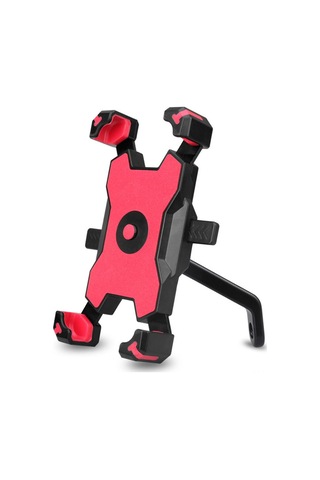 Yifomall Motosiklet Bisiklet Araç Telefon Tutucu Pla-02 Gözlük Kolu Tipi Kırmızı 360 Döner Saçma Giderici Hızlı Kilitleme Kırmızı