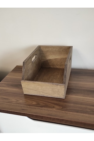Ahşap 45lik Plak Sandığı - Organizer Kutu - Wooden 45 Record Box Ceviz