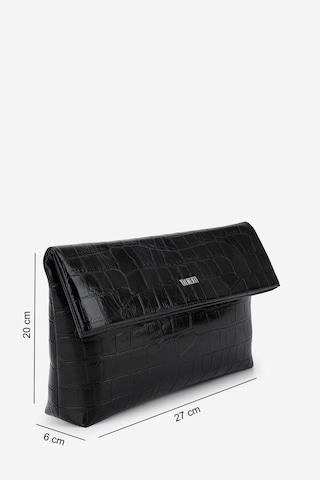 Valmenti Kadın Suni Deri Siyah Kroko Clutch Çanta 921 7484 Bn Cnt Sk26-27 Sıyah Kroko