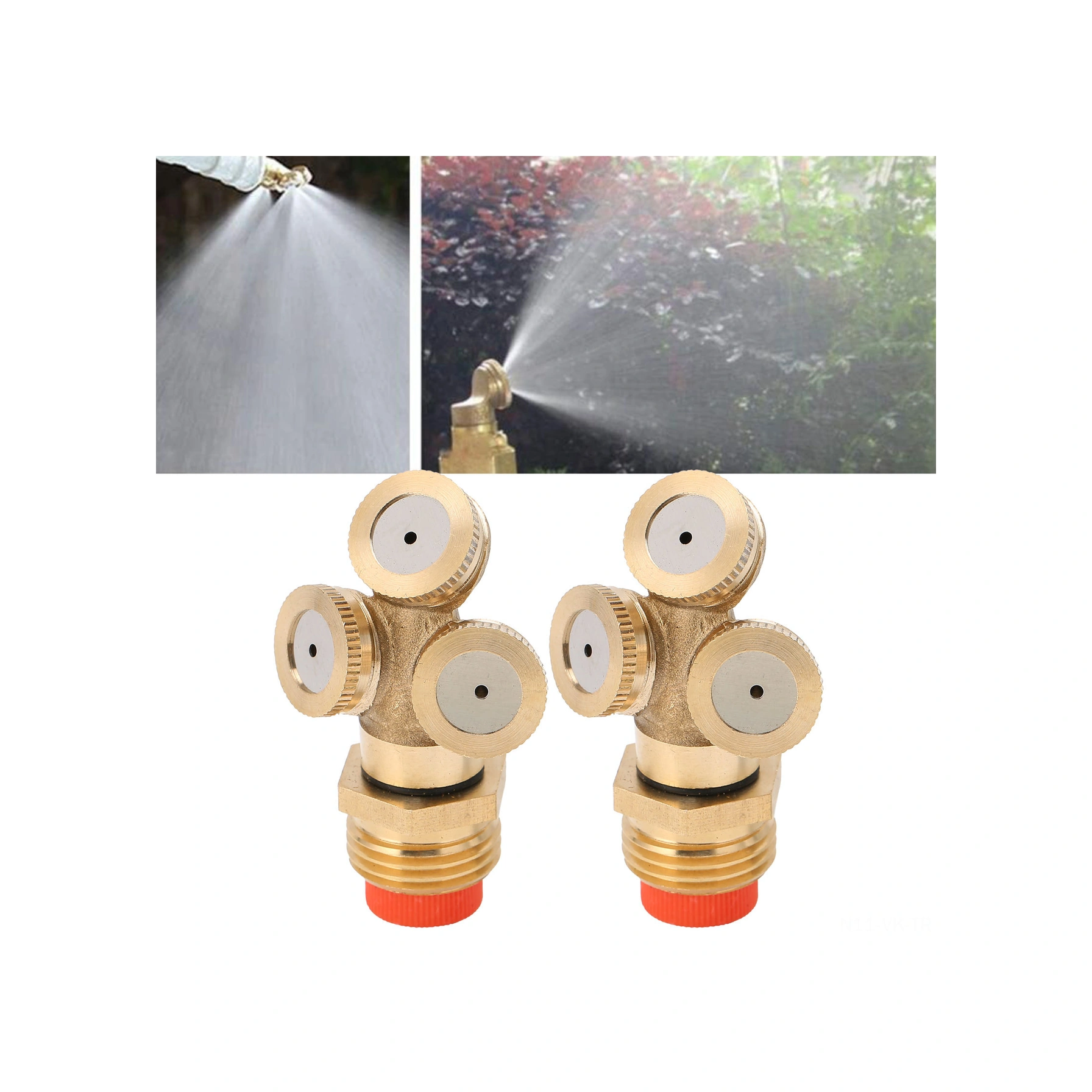 Vkemall 2 Adet Bakır Tarım Sulama Başlığı - 3 Ağızlı Filtreli Yüksek Basınçlı Bahçe, Seracılık Ve Sebze Bahçeleri İçin