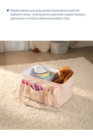 Babyjem Katlamalı Anne&Bebek Organizer Somon Çiçek