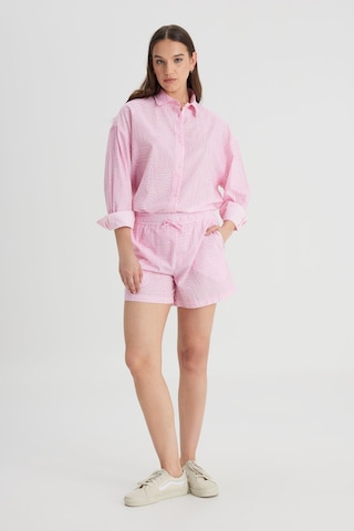 Lee Loose Fit Rahat Kesim Normal Bel %100 Pamuk Pembe Şort Pembe