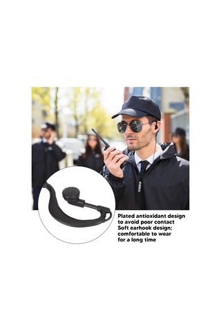 1 Pinli Siyah Kulak Askılı Telsiz Kulaklığı Huiliang
