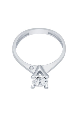 Diamond Line - Gülaylar - Altın 14 Ayar Tektaş Yüzük (527305122)