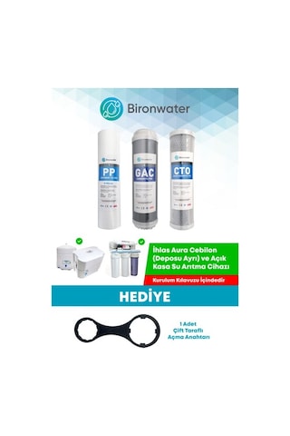 Bironwater Ihlas Aura Cebilon Compact 101 Mc Su Arıtma Cihazı 3'lü Filtre
