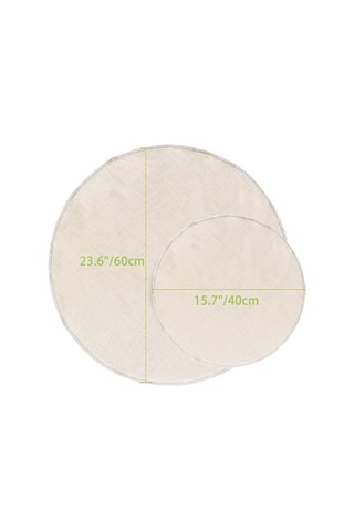 Lexroo Çember Süzme Bezi, Yıkanabilir Keten Bez Natural Organik 2 Ebat 40x40-60x60