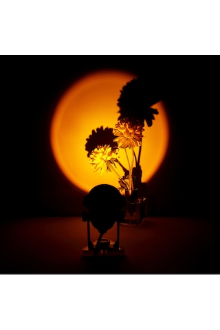 Geeroyoo Usb Güneş Batımı Işık Projeksiyonu - Güneş, Günbatımı, Gökkuşağı Ve Çeşitli Renk Seçenekleriyle Dekoratif Aydınlatma