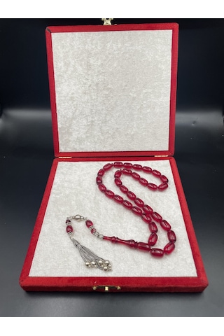 925 Ayar Gümüş Dizayn Kapsül Kesim Ateş Kehribar Tespih 13x8 Mm 925 Ayar Gümüş Dizayn Kapsül Kesim Ateş Kehribar Tespih 13x8 Mm