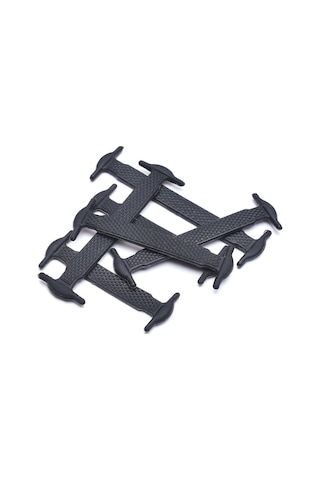 Coolnice Bağlanmayan Yetişkin Kundura Silikon Bağcık - Siyah