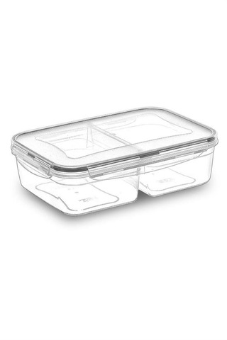 2 Bölmeli 1+1 Litre Kilitli Kapaklı Erzak Saklama Kabı Lc-525 5332 0