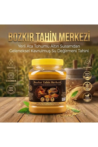 Bozkır Tahin Merkezi Yerli Ata Tohumu Altın Susam Doğal Tahini Kavrulmuş 930 G