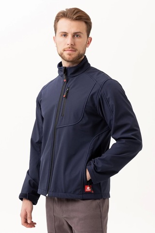 Erkek Kışlık Su Geçirmez Softshell Mont Salina İtici Rüzgar Outdoor Lacivert