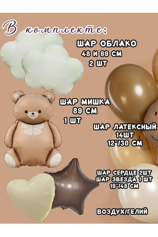 Eventbox Erkek Bebek Taburcu İçin Balon Seti 435333254 Bej Açık