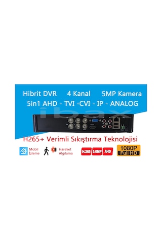 5 Mp H265 4 Kanal Kayıt Cihazı