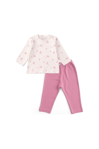 Boumini Bebek Ve Çocuk Pijama Takımı Pembe Miskin Pembe