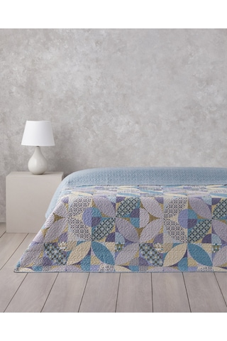 English Home Patch Square Çift Kişilik Çok Amaçlı Örtü 200x220 Cm Yeşil Yeşil
