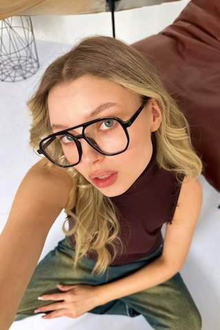 Habeq Optik Uyumlu Mavi Işık Korumalı Leopar Çerçeve Camları Değiştirilebilir Gözlük Blue Block Çok Renkli