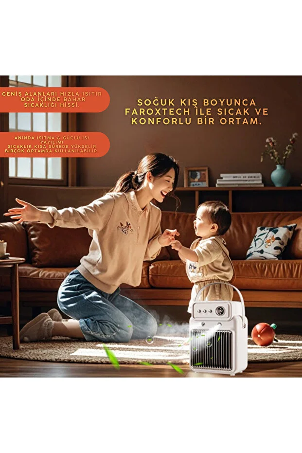 Akıllı Nemlendirme Isıtıcısı Ortamı Kurutmadan Sıcaklık Sağlar - Hassas Ciltler - Ultra Sessiz