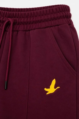 DefyModa Osy Modal Yumuşak Dokulu Cima Dikişli Nakışlı Cepli Oversize Bol Paça Eşofman Altı - Bordo