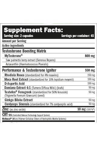 Amix Nutrition Mytotest V3 Test Booster Maca +Astaxanthin + Saw palmetto + rhodiola rosea + Testofen 90