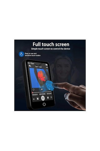 Dokunmatik Ekranlı Bluetooth Lu Mp3 Mp4 Player Dahili Hoparlör Müzik Çalar 4gb Hafızalı Mp Player
