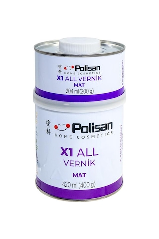Polisan X1 All Vernik Mat Şeffaf Çift Bileşenli 0.6 Kg