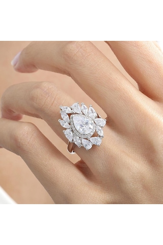 Mia Vento Effective Diamond İstanbul İhtişamı Işıltılı Gümüş Yüzük