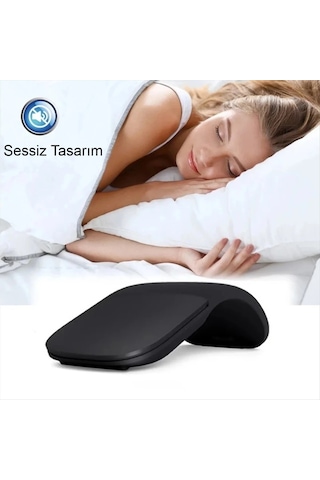 Katlanabilir Ark Dokunmatik Kablosuz Mouse Ultra İnce, Sessiz, 2.4g Usb Alıcılı, Pc/laptop Uyumlu -