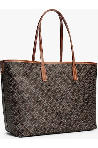 Tommy Hilfiger Kadın Th Monoplay Tote Çanta Kahverengi