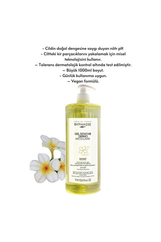 Byphasse Dermo Micellar Monoi Oil Duş Jeli Tüm Ciltler İçin 1 L