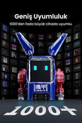 GravaStar Alpha65 Mavi Özel Seri Robot Figürlü 65W Hızlı Şarj Adaptörü