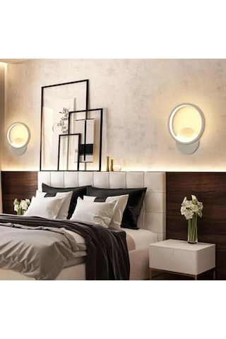 Yatak Odası,çocuk Odası,antre, Modern Tarz Duvar Led Aplik Beyaz