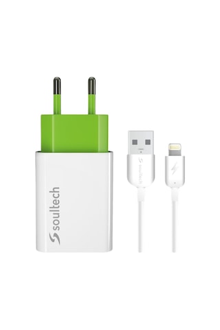 Soultech SC112B Comfort 2100 mAh Apple Uyumlu iPhone Seyahat Şarj Cihazı Beyaz