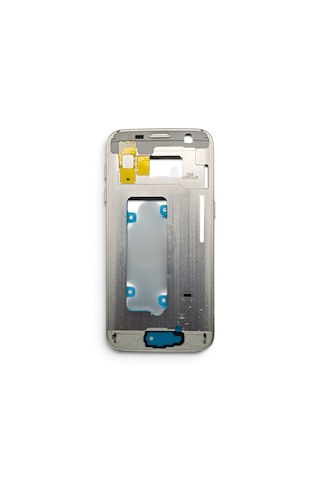 G930 Orta Kasa Galaxy S7 Uyumlu Beyaz Renk Orta Kasa Çerçeve + Ses Açma On Off Tuş Plastik Kamera Camı Gümüş Gri