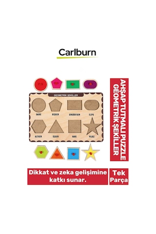 Özel Üretim Eğitici Öğretici Zeka Geliştirici Çocuk Ebeveyn Geometrik Şekiller Ahşap Tutmalı Puzzle