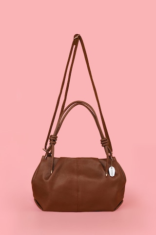Westbag Kadın Dokulu Büzgülü Premium El Ve Omuz Çantası Taba